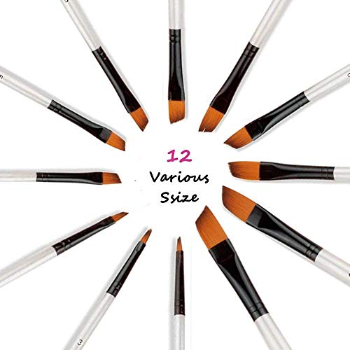 Angular Paint Brushes Set