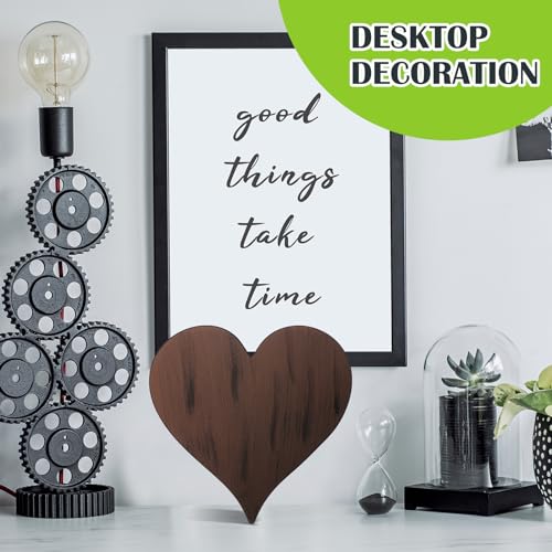 3 Pcs Heart Garden Stepping Stones Brown Cast Iron Stepping Stones Rustic Style Outdoor Stones for Garden Walkway Outside Decorative Decor