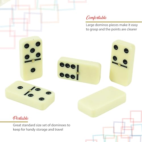 Premium Double 6 Dominoes Set (28 Count)