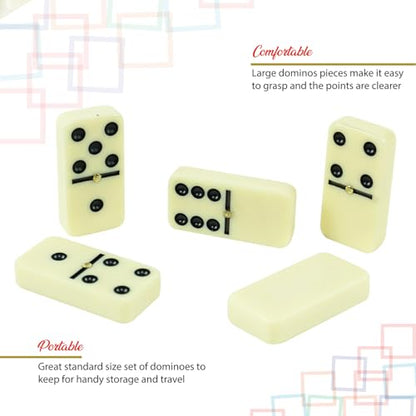 Premium Double 6 Dominoes Set (28 Count)