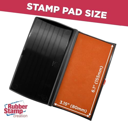 Large Premium Orange Ink Stamp Pad