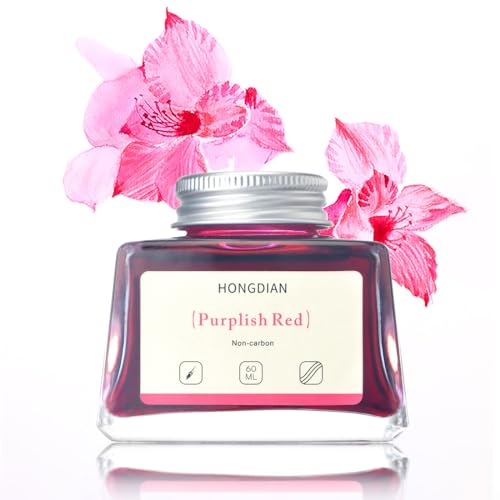Hongdian Fountain Pen Bottled Ink Purplish Red Color