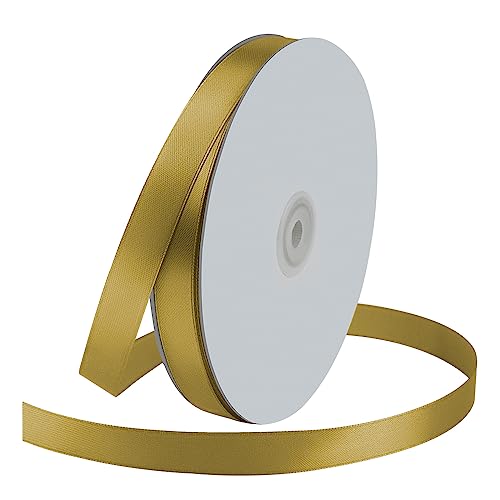 5 8" x 100 Yards Golden Satin Ribbon Crafts Gift Wrapping