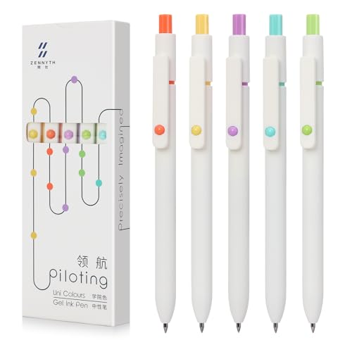 Gel Pens 5pcs 0.5mm Quick Dry Black Ink Fine Point Pens (5 Count)