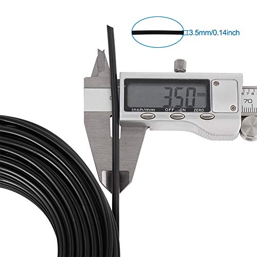 65.6 Feet 3.5mm Aluminum Wire Black Bendable Metal Craft Wire for Beading Jewelry Craft Making (65.6 Foot)