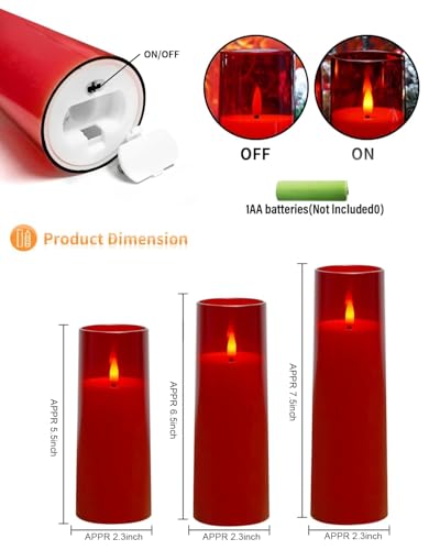 Flickering Flameless Candles Battery Operated with Remote and 2 (9 Count)
