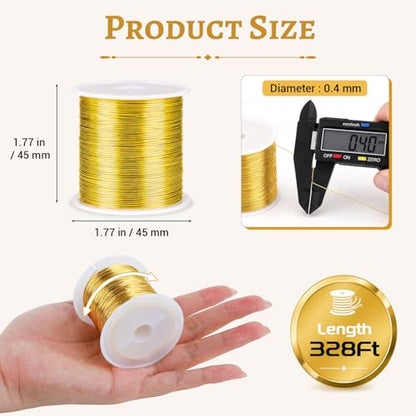 26 Gauge Copper Craft Wire for Jewelry Making (213 Foot)