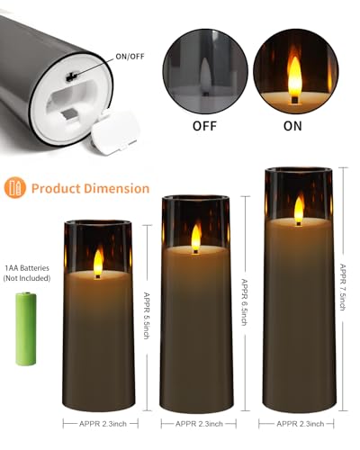 Flickering Flameless Candles Battery Operated with Remote and 2 (9 Count)