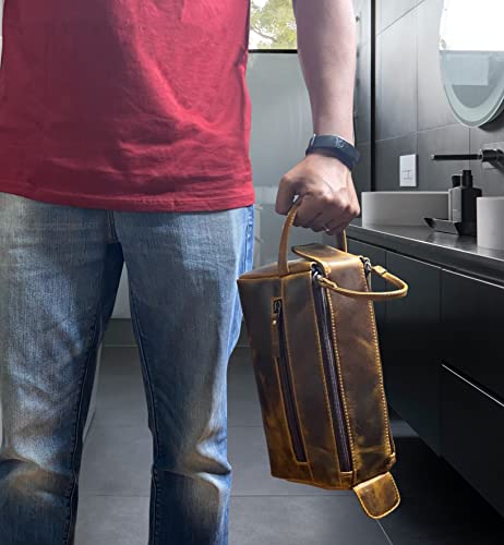 Leather Toiletry Bag for Men