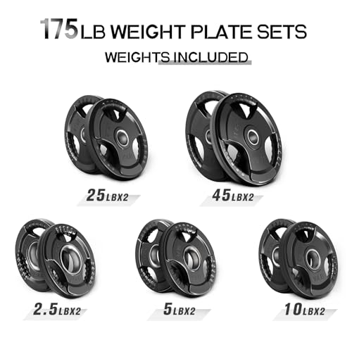 Olympic Rubber Grip Weight Plates (17 Count)