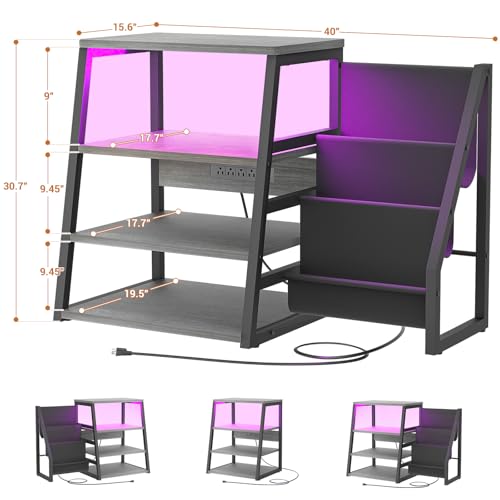 AV Media Stand with Outlets