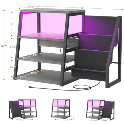 AV Media Stand with Outlets