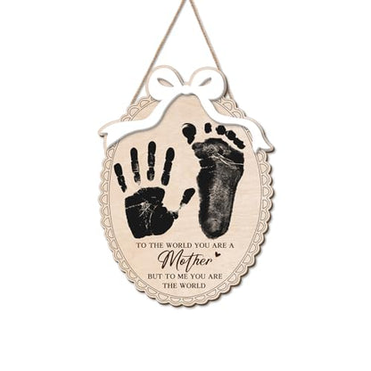 DIY Mothers Day Handprint Craft Wooden Hanging Sign