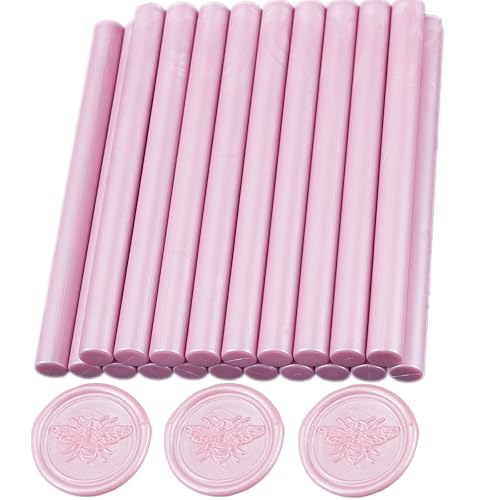 20pcs Pearl Pink Wax Seal Sticks for 0.28'' Glue Gun (20 Count)