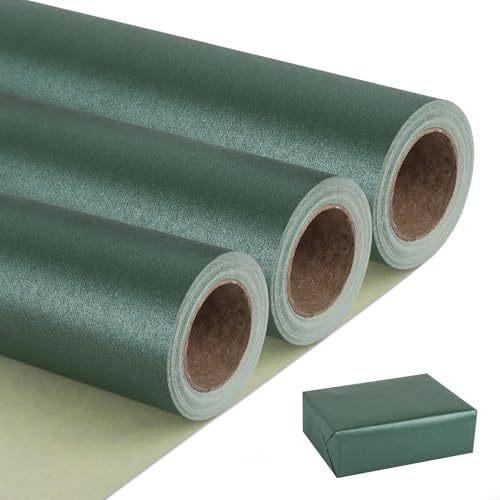 Dark Green Matte Wrapping Paper (3 Count)