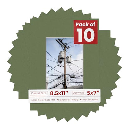 5x7 Mat for 8.5x11 Frame (10 Count)