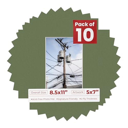 5x7 Mat for 8.5x11 Frame (10 Count)