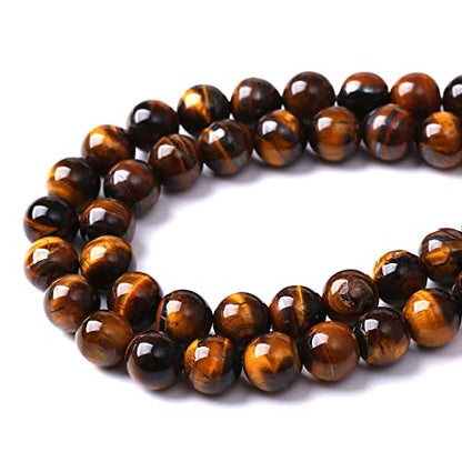 8mm 45pcs Natural Iron Yellow Tiger Eye Stone Beads for Jewelry Making Healing Energy Beads DIY Bracelet Necklace