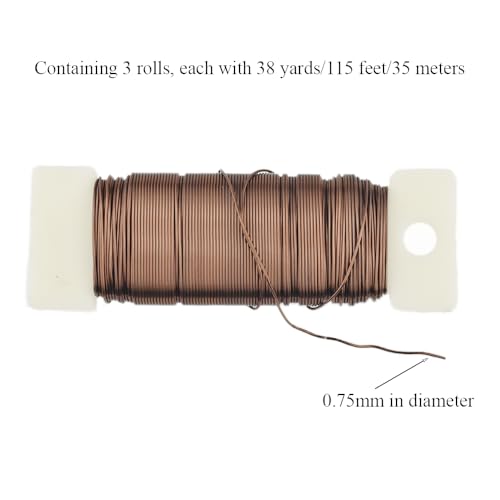 22Gauge Coffee Color Metal Floral Wire (345 Foot)