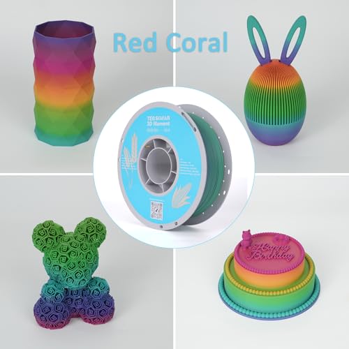 Matte Rainbow PLA 3D Printer Filament (10 .)