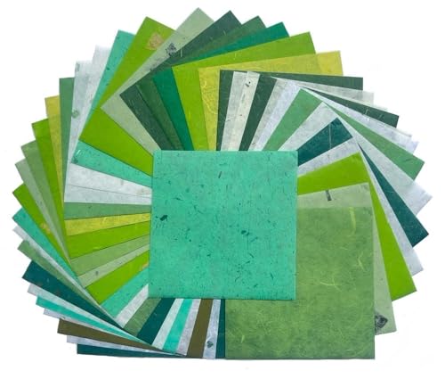 Natural Fiber Mulberry Paper Sheets 6 x 6 Inches (50 Count)