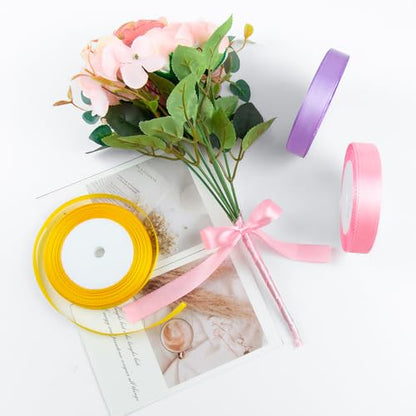 3 8" x 25 Yards Light Pink Satin Ribbon Crafts Gift Wrapping (75 Foot)