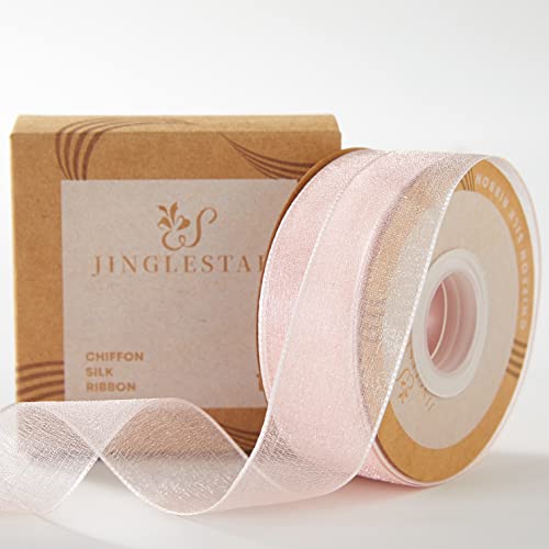 1 Inch Wide Sheer Chiffon Ribbon (75 Foot)