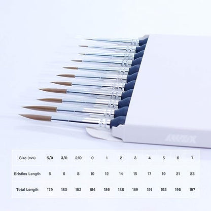11Pcs Fine Detail Paint Brushes Set Fine Tip Paint Brush Miniature Mini Paints Brush for Watercolor