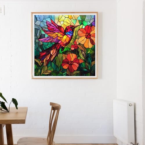 Wooden Puzzles for Adults Stained Glass Hummingbird Puzzles