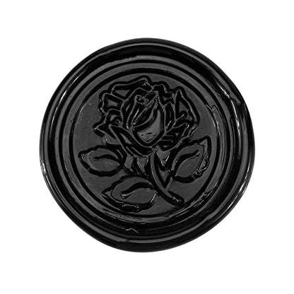 5Pcs Black Sealing Wax Sticks with Wicks for Wax Seal Stamp (5 Count)
