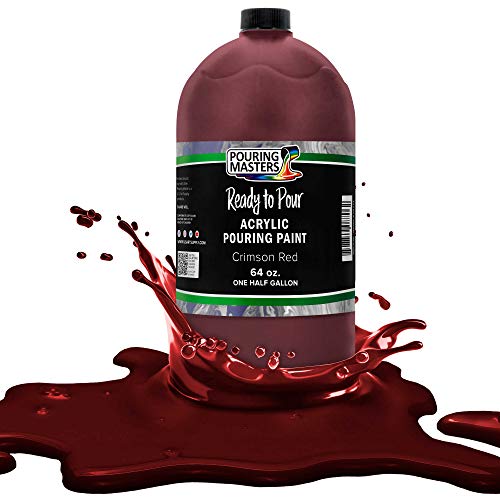 Crimson Red Acrylic Ready to Pour Pouring Paint (64 Fl Oz)