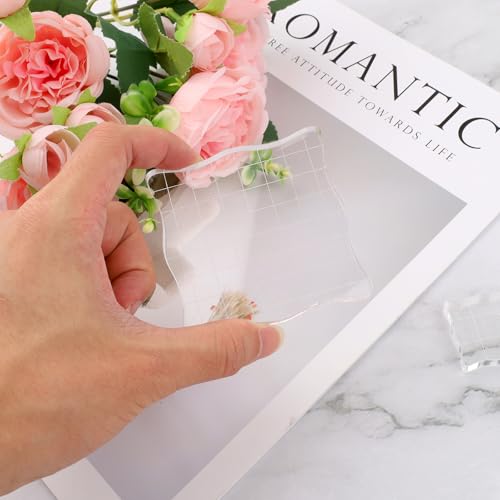 5PCS Clear Acrylic Block for Stamping (5 Count)