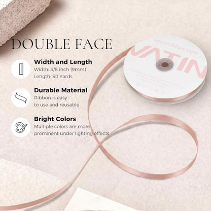 Antique Mauve Satin Ribbon 3 (150 Foot)