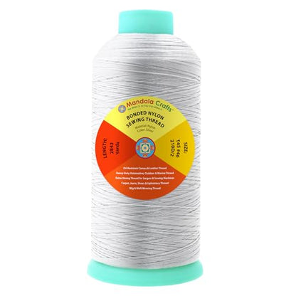 Size 46 210D T45 Silver Bonded Nylon Thread (8529 Foot)