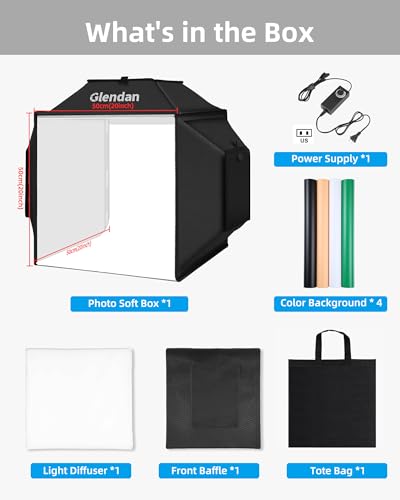 Upgrade Professional Portable Photo Studio Light Box with 1222 LED Lights