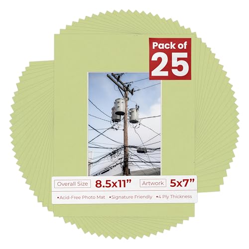 5x7 Mat for 8.5x11 Frame (25 Count)