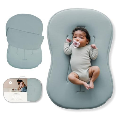 Organic Newborn Baby Infant Lounger Pillow & Travel Bag