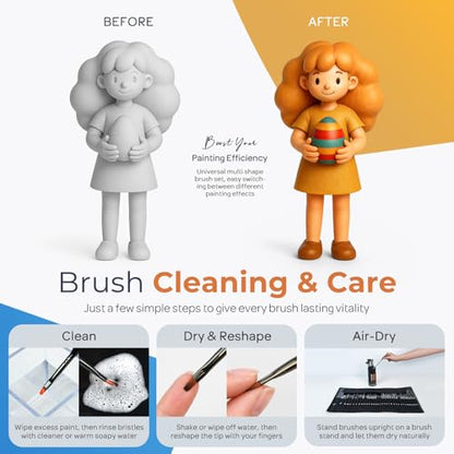 36pcs Paint Brush Set (32 Count)