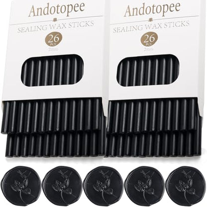 52pcs Black Sealing Wax Sticks