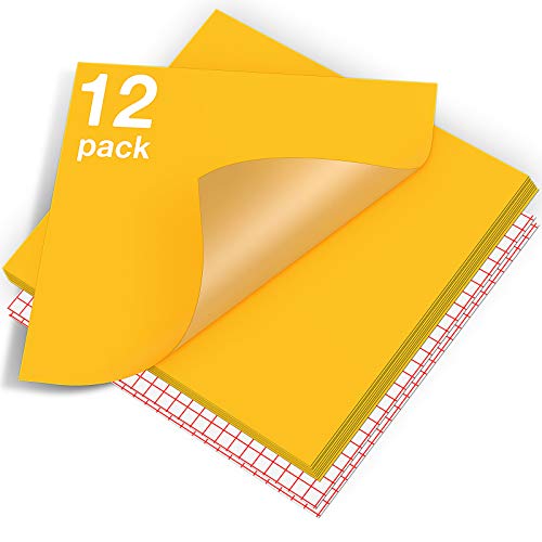 Glossy Yellow Permanent Vinyl 12 Pack 12x12 Compatible with Cricut