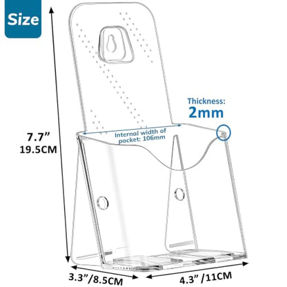 Clear 4x9 Trifold Brochure Holder (6 Count)