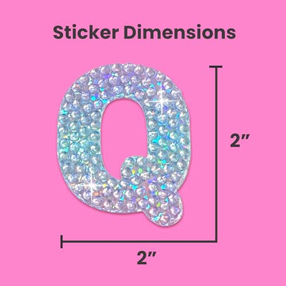 Sparkly Rhinestone Alphabet Letter Sticker Q