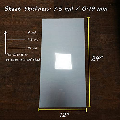 12 x 24 inch Flat Packaging 10 Sheets 7.5 mil Mylar Sheet Milky Translucent PET Blank Stencil Making Sheet for Cutting