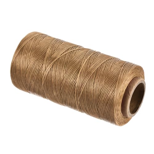 Waxed Thread 284 Yard 0.8mm 150D Flat Wax Thread Polyester Waxed String for Leather Sewing Hand Weaving Book Binding Home Decoration