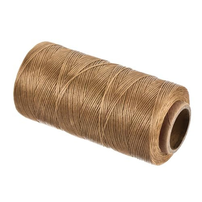 Waxed Thread 284 Yard 0.8mm 150D Flat Wax Thread Polyester Waxed String for Leather Sewing Hand Weaving Book Binding Home Decoration