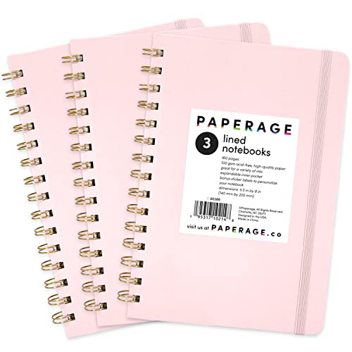 Lined Spiral Journal Notebook (3 Count)