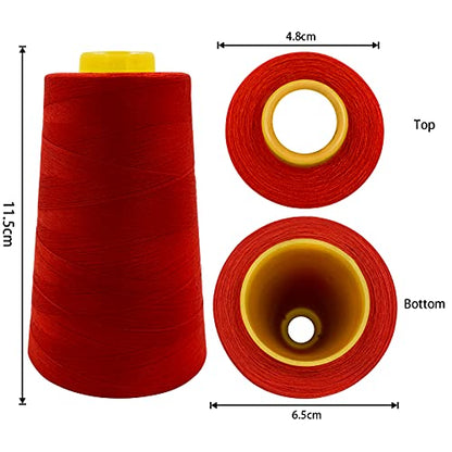 4 Cones of 3000 Yards Each Spool Thread for All Purpose (36000 Foot)