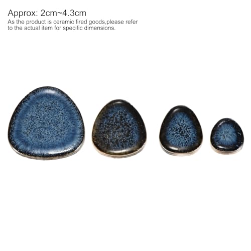 200g Ceramic Mosaic Tiles for Crafts Bulk Pebble Blue Glazing