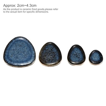 200g Ceramic Mosaic Tiles for Crafts Bulk Pebble Blue Glazing