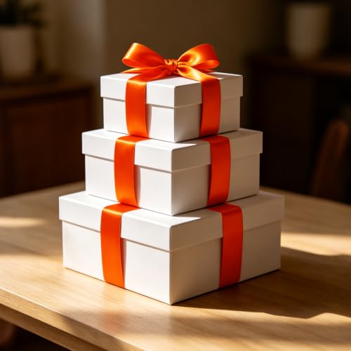 1 Inch x 100yds Orange Satin Ribbon for Crafts (300 Foot)